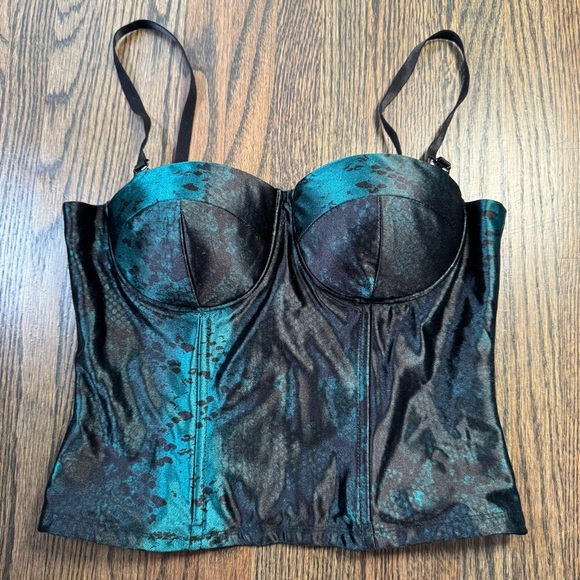 JLuxLabel Green Stay the Night Corset size small - Picture 1 of 7